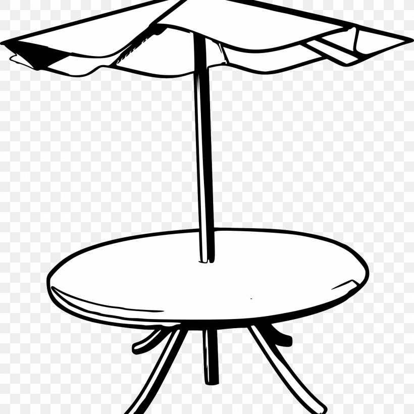 Table Garden Furniture Clip Art Patio Umbrella, PNG, 1500x1500px, Table, Adirondack Chair, Artwork, Black And White, Chair Download Free