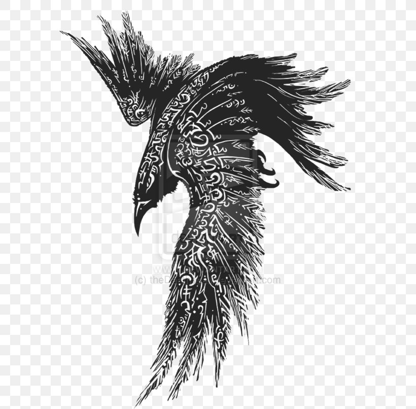 White Raven Tattoo Common Raven Odin Tattoo Ink, PNG, 600x806px, Tattoo, Art, Bald Eagle, Beak, Bird Download Free