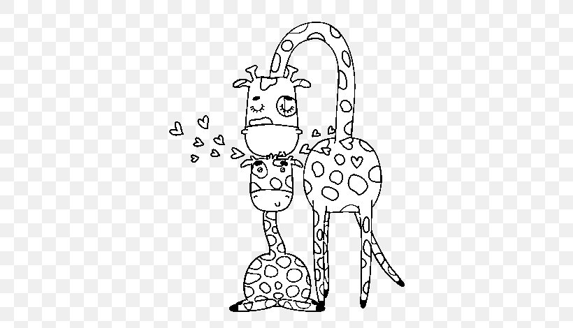 Drawing Northern Giraffe Mother Illustration Vector Graphics, PNG, 600x470px, Watercolor, Cartoon, Flower, Frame, Heart Download Free