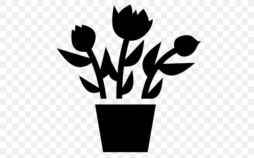Flowerpot Vase Plant, PNG, 512x512px, Flower, Black And White, Blume, Drinkware, Flowering Plant Download Free