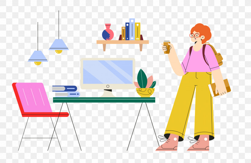 Work Space Working Office, PNG, 2500x1628px, Work Space, Behavior, Cartoon, Easel, Furniture Download Free