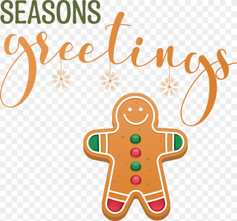 Seasons Greetings, PNG, 6760x6316px, Seasons Greetings, Gingerbread, Merry Christmas Download Free