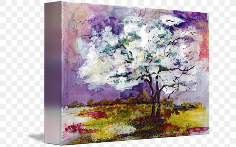 Watercolor Painting Canvas Print Printing, PNG, 650x511px, Watercolor Painting, Acrylic Paint, Art, Artwork, Blossom Download Free