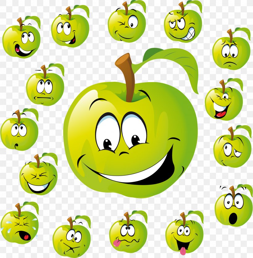 Cartoon Royalty-free, PNG, 2218x2263px, Cartoon, Apple, Art, Emoticon, Food Download Free