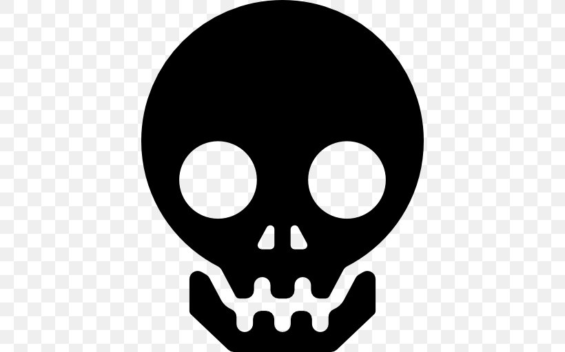 Skull Bone Cursor, PNG, 512x512px, Skull, Black And White, Bone, Cursor, Head Download Free