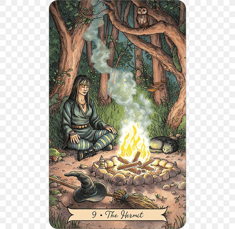 Everyday Witch Tarot The Hermit Witchcraft Playing Card, PNG, 600x800px, Tarot, Art, Astrology, Death, Divination Download Free