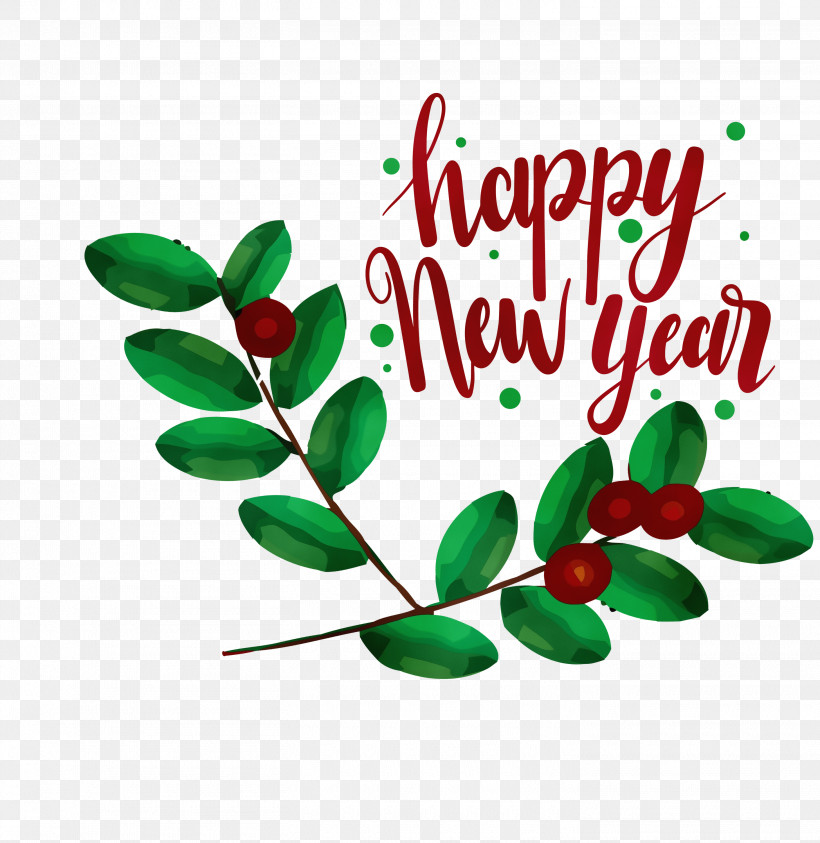 Holly, PNG, 2915x3000px, 3d Clips, 2021 Happy New Year, 2021 New Year, Happy New Year, Holly Download Free
