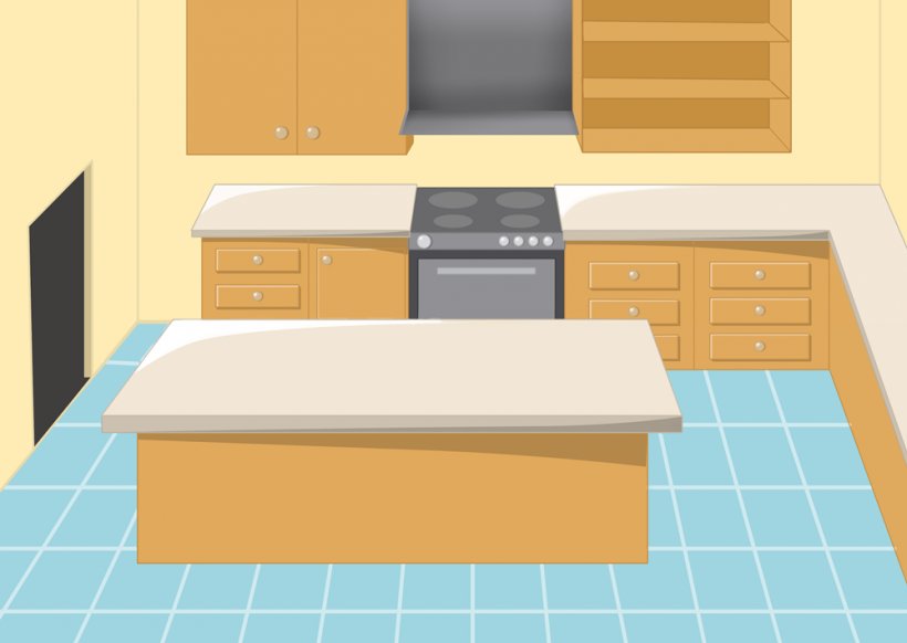 Kitchen Countertop Cupboard Clip Art, PNG, 1000x710px, Kitchen, Area, Countertop, Cupboard, Drawing Download Free