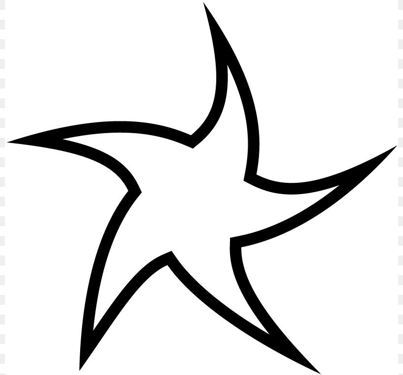 Star Curve Line Point Clip Art, PNG, 800x763px, Star, Artwork, Black And White, Curve, Fivepointed Star Download Free