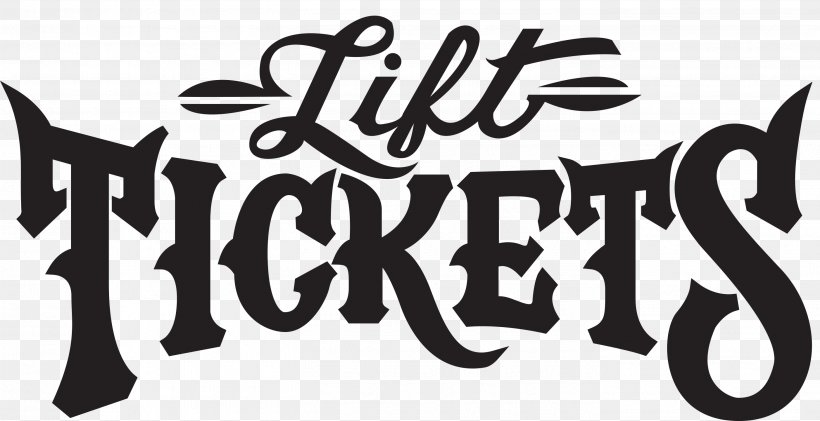 Lift Ticket Event Tickets Paper Logo Brand, PNG, 2805x1442px, Lift Ticket, Black, Black And White, Black M, Brand Download Free