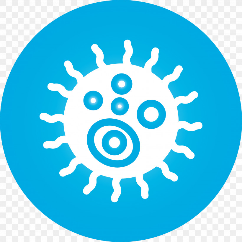 Bacteria Germs Virus, PNG, 3000x3000px, Bacteria, Aqua, Circle, Germs, Symbol Download Free
