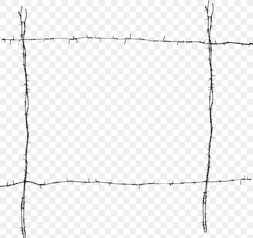 Barbed Wire Sticker PicsArt Photo Studio Fence, PNG, 2540x2391px, Barbed Wire, Area, Black And White, Branch, Fence Download Free