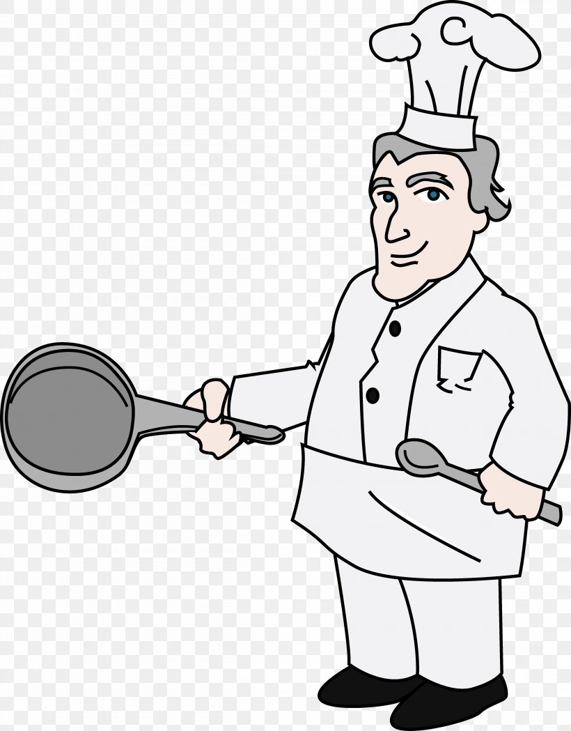 Chef's Uniform Cooking Clip Art, PNG, 4610x5903px, Chef, Arm, Baking, Black And White, Chefkochde Download Free