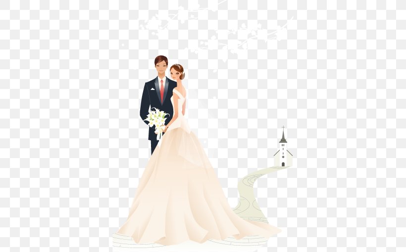 Wedding Invitation Greeting Card Bride, PNG, 510x510px, Wedding Invitation, Bridal Clothing, Bride, Bridegroom, Dress Download Free