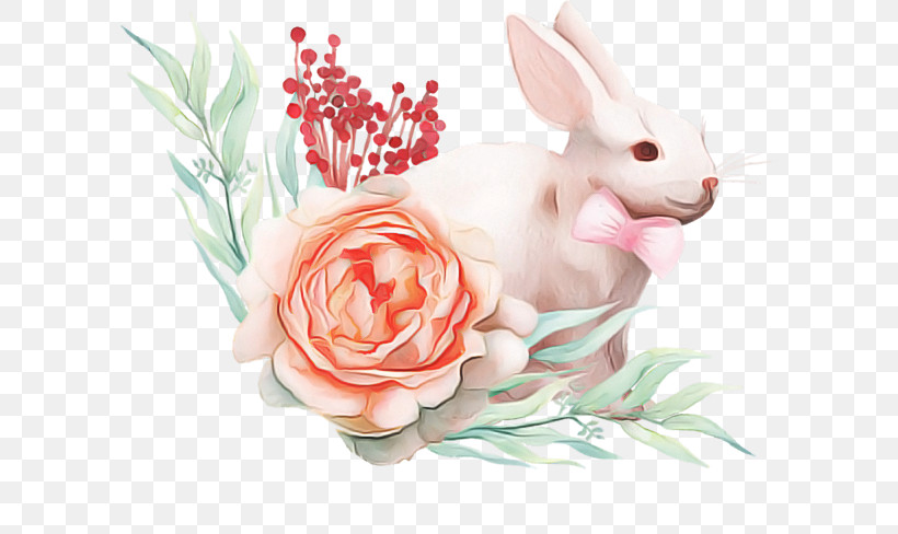 Easter Bunny, PNG, 600x488px, Pink, Easter, Easter Bunny, Flower, Plant Download Free