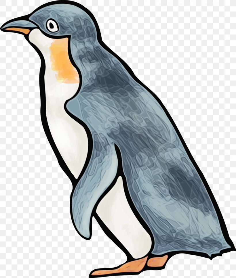 Penguin, PNG, 1085x1280px, Watercolor, Animal Figure, Beak, Bird, Emperor Penguin Download Free