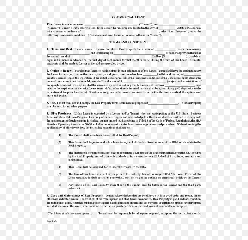 Rental Agreement Lease Contract Renting Document, PNG, 612x792px, Rental Agreement, Agency Agreement, Area, Commercial Property, Contract Download Free