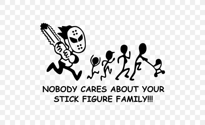 Stick Figure Decal Sticker Family, PNG, 500x500px, Stick Figure, Area, Art, Black, Black And White Download Free