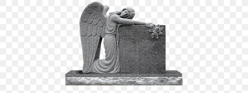 Headstone Angel Of Grief Memorial Monument Cemetery, PNG, 400x308px, Headstone, Angel Of Grief, Black And White, Cemetery, Classical Sculpture Download Free