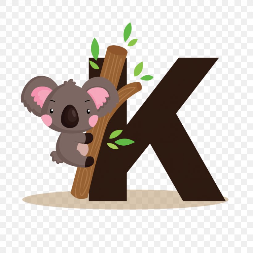 Letter Alphabet Clip Art, PNG, 827x827px, Koala, Alphabet, Animal, Cartoon, Illustration Download Free