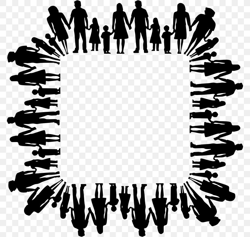 Family Silhouette Clip Art, PNG, 776x776px, Family, Black And White, Father, Human Behavior, Monochrome Download Free