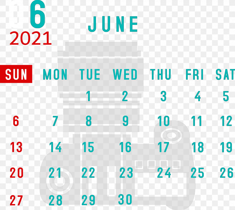 June 2021 Calendar 2021 Calendar June 2021 Printable Calendar, PNG, 3000x2685px, 2021 Calendar, Aqua M, Diagram, June 2021 Printable Calendar, Logo Download Free