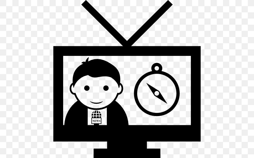 Television Show News Presenter, PNG, 512x512px, Television Show, Area, Art, Black, Black And White Download Free