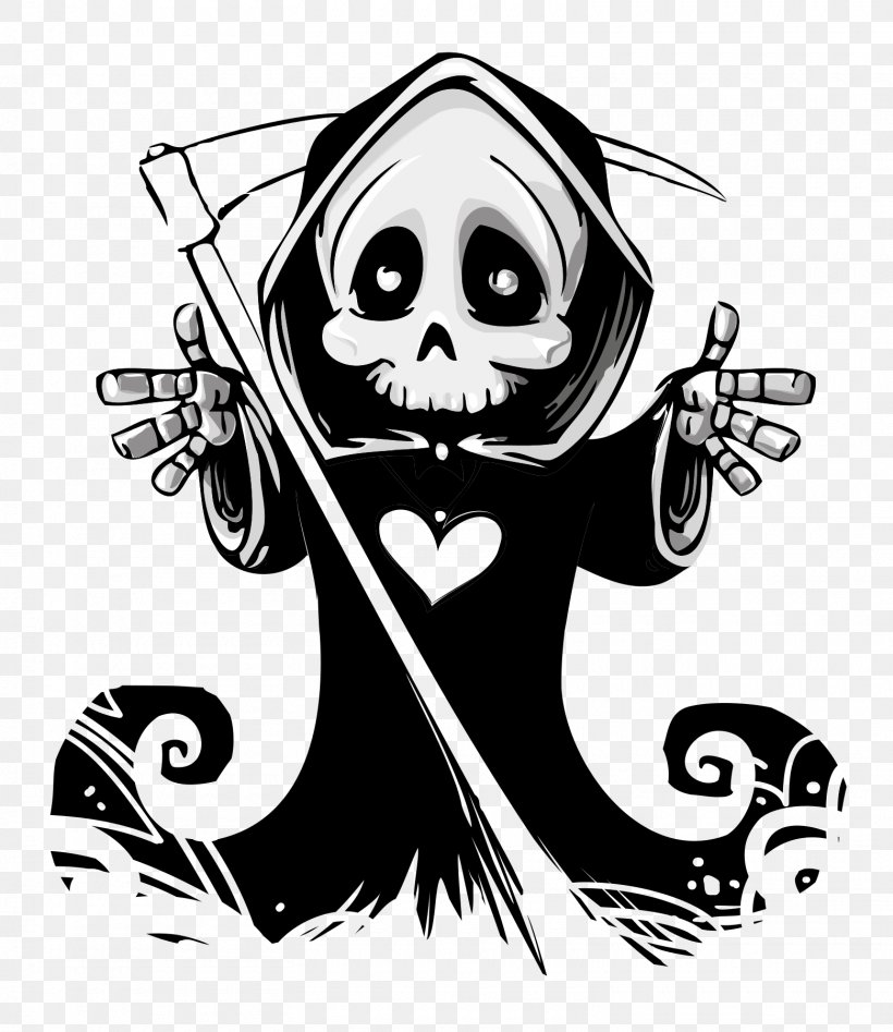 Death Calavera Skull Hug Ghost, PNG, 1560x1803px, Death, Art, Black And White, Calavera, Cartoon Download Free