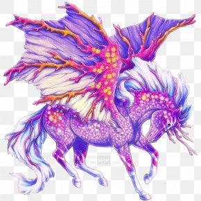 Vibrant Flame - Unicorn Horse Pegasus Muses PNG