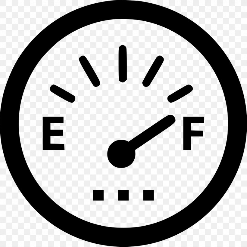 Car Fuel Gauge Gasoline, PNG, 980x982px, Car, Area, Black And White, Dashboard, Fuel Download Free