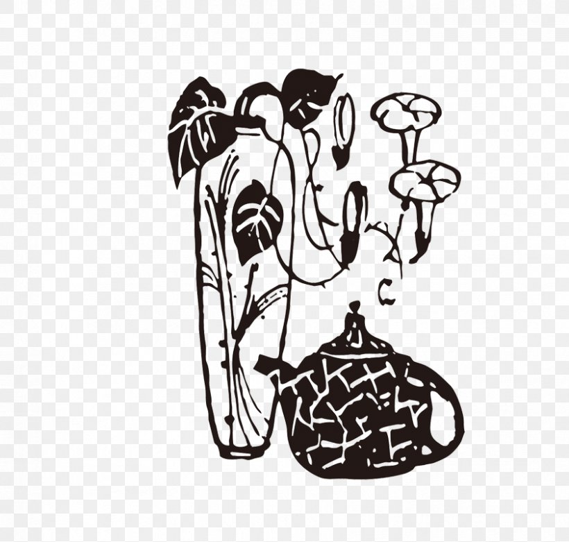 Longjing Tea Tea Horse Road Illustration, PNG, 842x802px, Tea, Art, Black, Black And White, Carnivoran Download Free