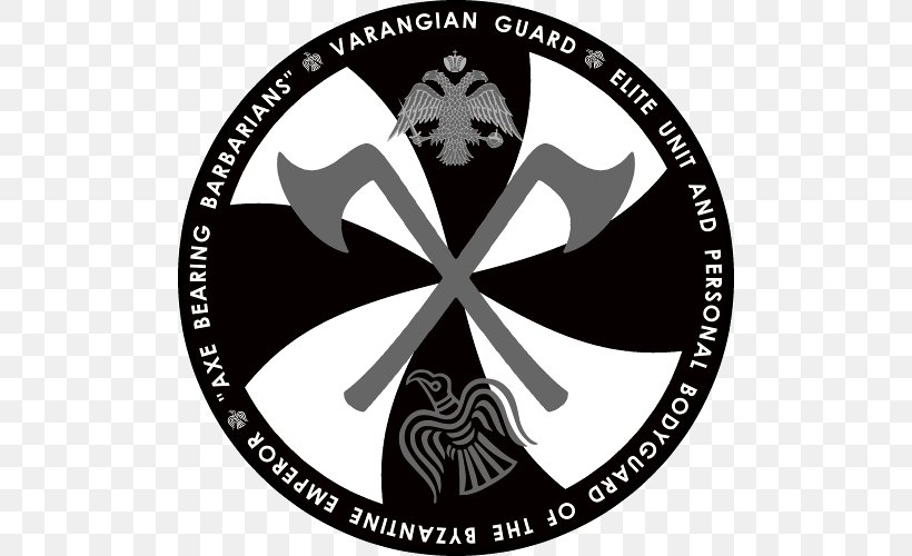 Varangian Guard Varangians Byzantine Empire Norsemen T-shirt, PNG, 500x500px, Varangian Guard, Black, Black And White, Brand, Byzantine Empire Download Free