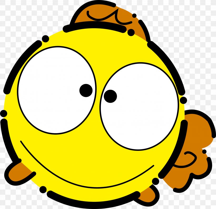 Yellow Cartoon Clip Art, PNG, 2774x2688px, Yellow, Cartoon, Deep Sea Creature, Emoticon, Happiness Download Free