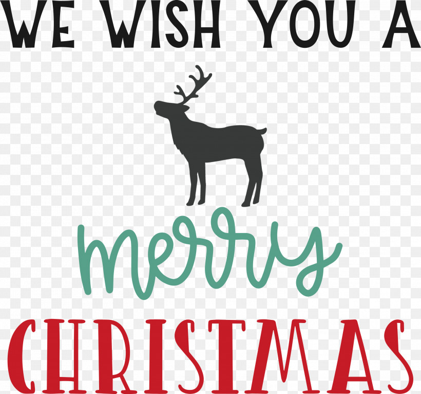 Merry Christmas Wish You A Merry Christmas, PNG, 3000x2803px, Merry Christmas, Antler, Biology, Black, Deer Download Free