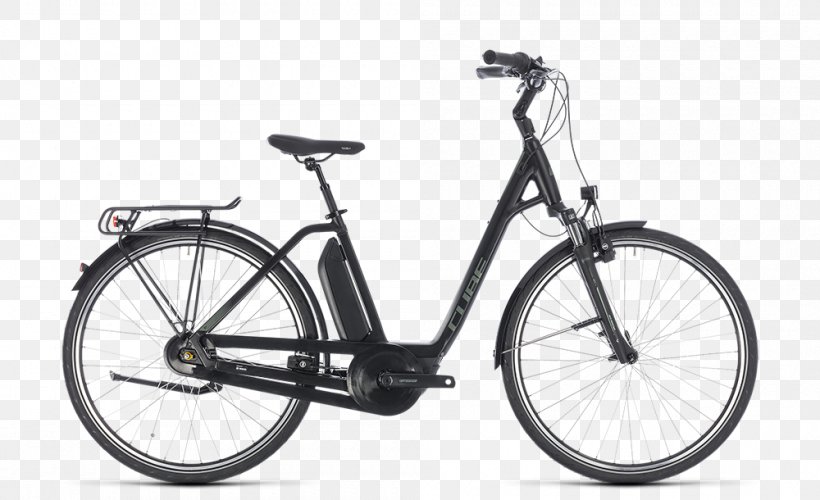 Electric Bicycle Cube Bikes CUBE Cross Hybrid ONE 400 Step-through Frame, PNG, 1000x610px, Bicycle, Auto Part, Automotive Wheel System, Bicycle Accessory, Bicycle Drivetrain Part Download Free