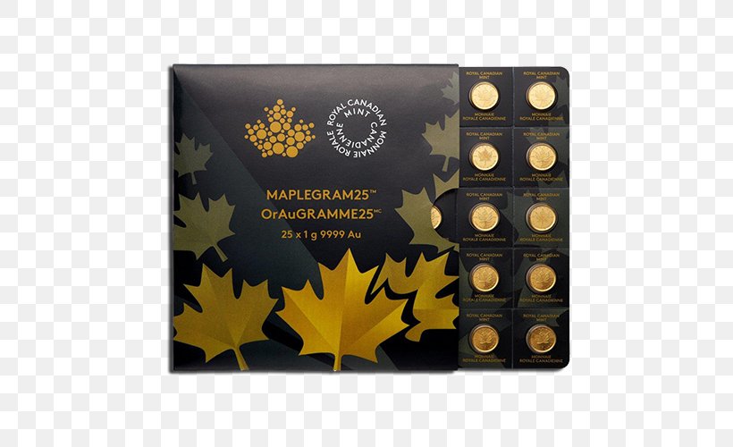 Canada Canadian Gold Maple Leaf Royal Canadian Mint Bullion Coin, PNG, 500x500px, Canada, American Gold Eagle, Bullion, Bullion Coin, Canadian Gold Maple Leaf Download Free