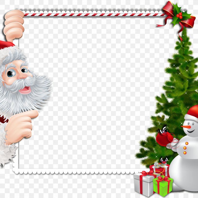 Christmas Santa Claus Picture Frame Clip Art, PNG