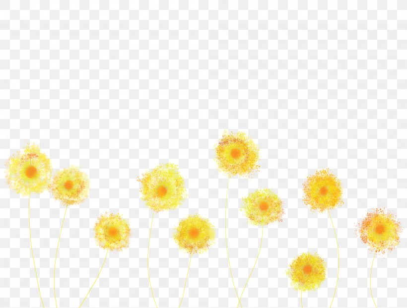 Yellow Flower Dandelion Plant Petal, PNG, 2000x1516px, Yellow, Animal, Computer, Dandelion, Flower Download Free