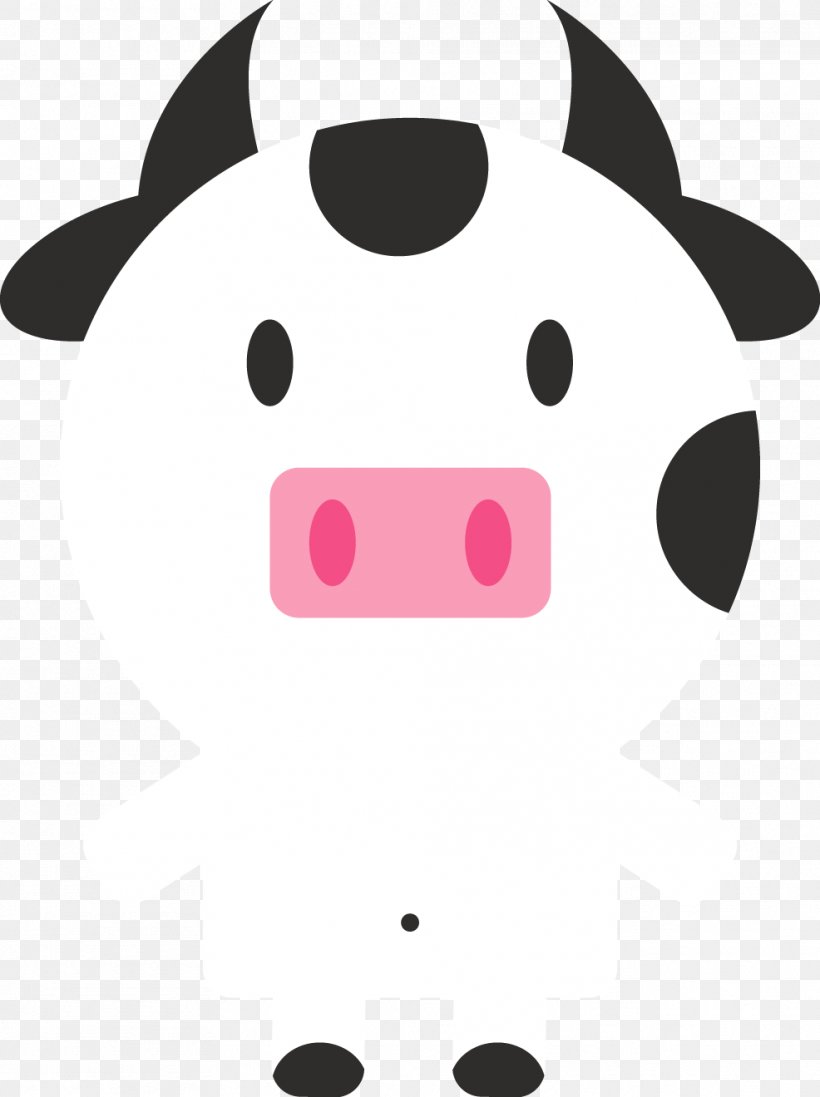 Clip Art Image Vector Graphics JPEG, PNG, 986x1320px, Pig, Animal, Cartoon, Cattle, Dairy Cow Download Free