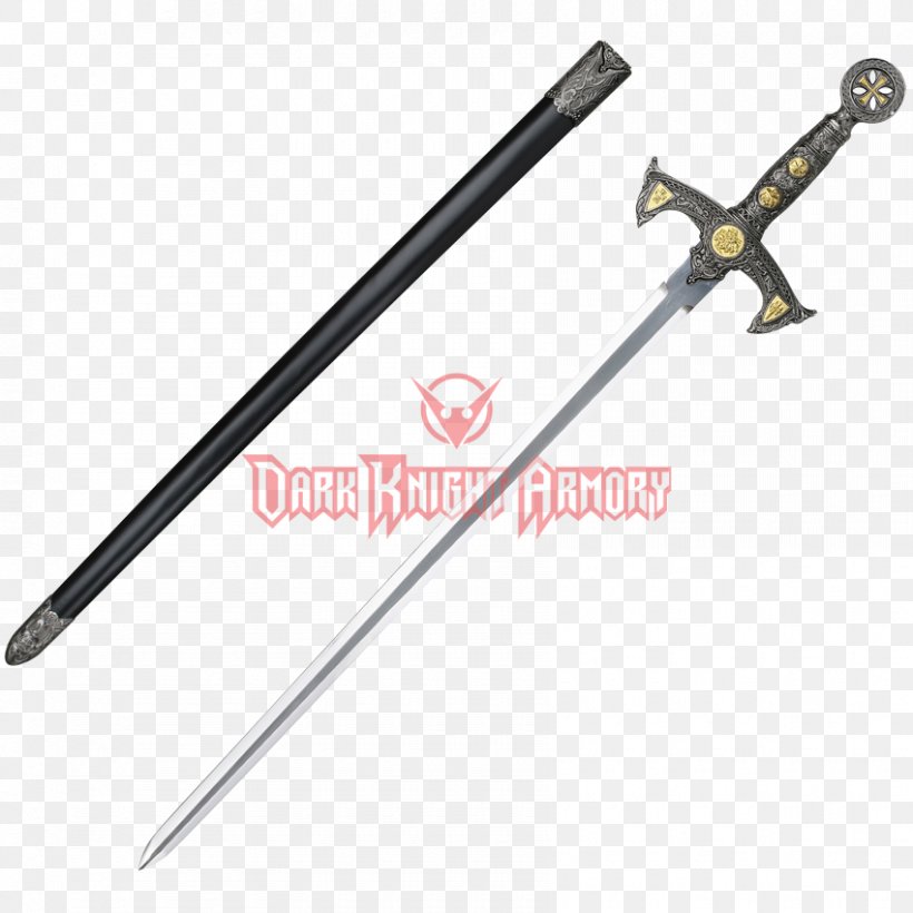 Knightly Sword Crusades Middle Ages, PNG, 850x850px, Sword, Arma Bianca, Blade, Cold Weapon, Crusades Download Free