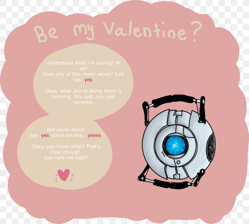 Portal 2 14 February Valentine's Day Wheatley, PNG, 900x811px, Portal 2, Art, Artist, Brand, Communication Download Free