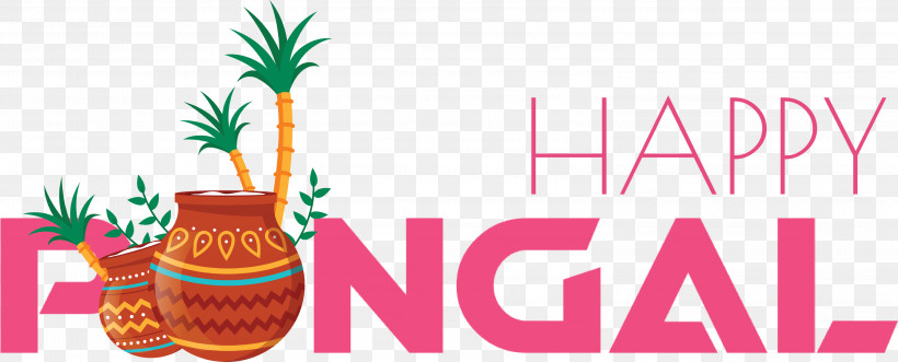 Pongal Happy Pongal, PNG, 2999x1212px, Pongal, Fruit, Happy Pongal, Hay Flowerpot With Saucer, Logo Download Free