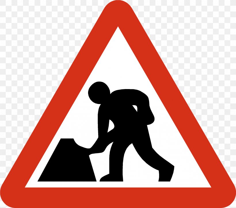 Traffic Sign Roadworks Men At Work, PNG, 2363x2088px, Traffic Sign, Area, Brand, Human Behavior, Logo Download Free