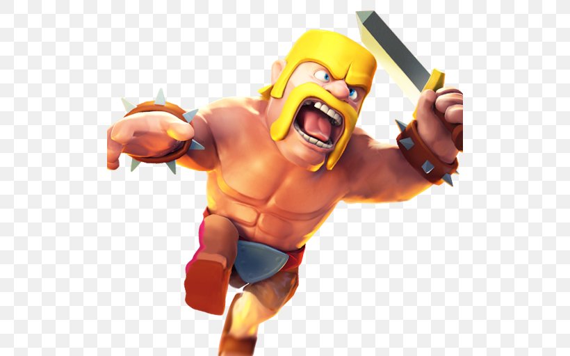 Clash Of Clans Clash Royale Video Game, PNG, 512x512px, Clash Of Clans, Action Figure, Aggression, Barbarian, Clash Royale Download Free