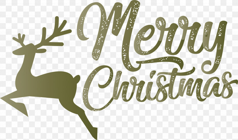 Merry Christmas, PNG, 3000x1774px, Merry Christmas, Antler, Biology, Deer, Logo Download Free