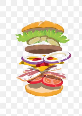 Crab Fort Design - Cheeseburger Hamburger Junk Food Lettuce PNG