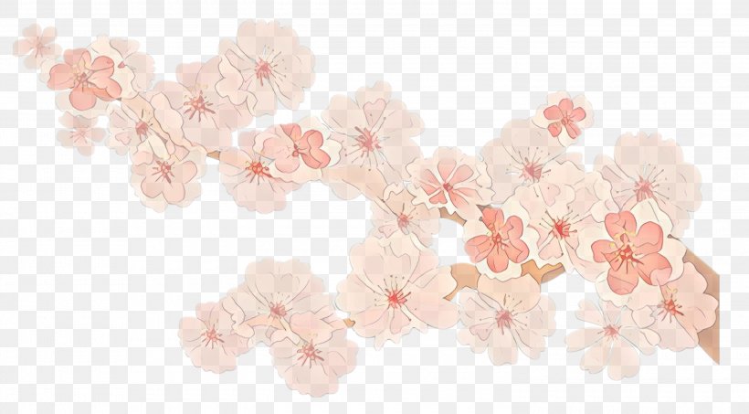 Cherry Blossom, PNG, 3000x1659px, Cartoon, Blossom, Cherry Blossom, Fashion Accessory, Flower Download Free
