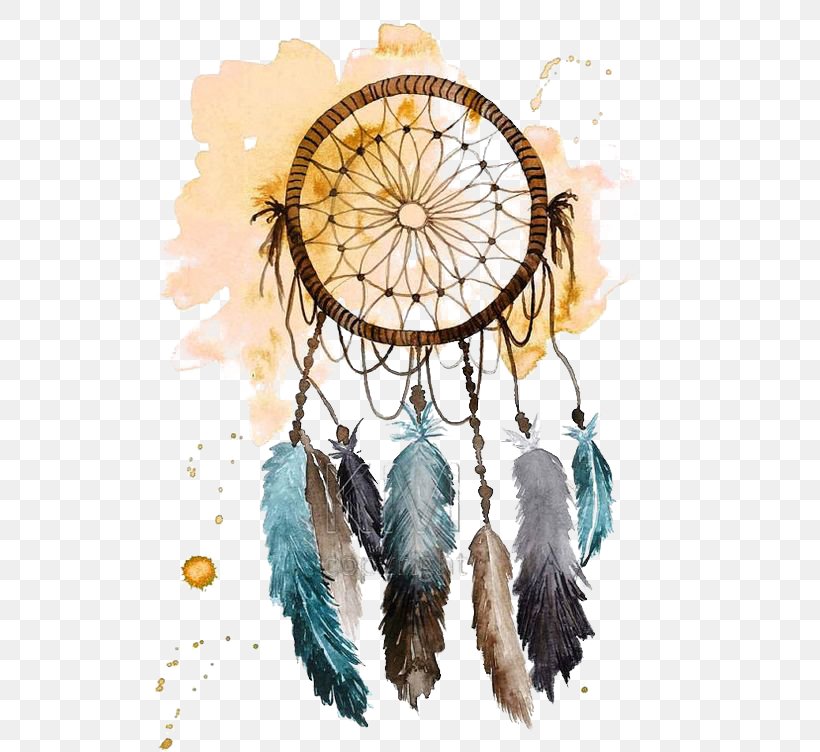 Dreamcatcher Watercolor Painting Drawing, PNG, 564x752px, Dreamcatcher, Art, Drawing, Dream, Feather Download Free