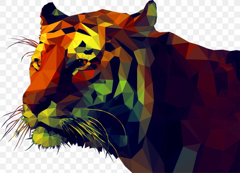 Tiger Polygon Illustration, PNG, 1300x939px, Tiger, Art, Big Cats, Carnivoran, Cat Like Mammal Download Free