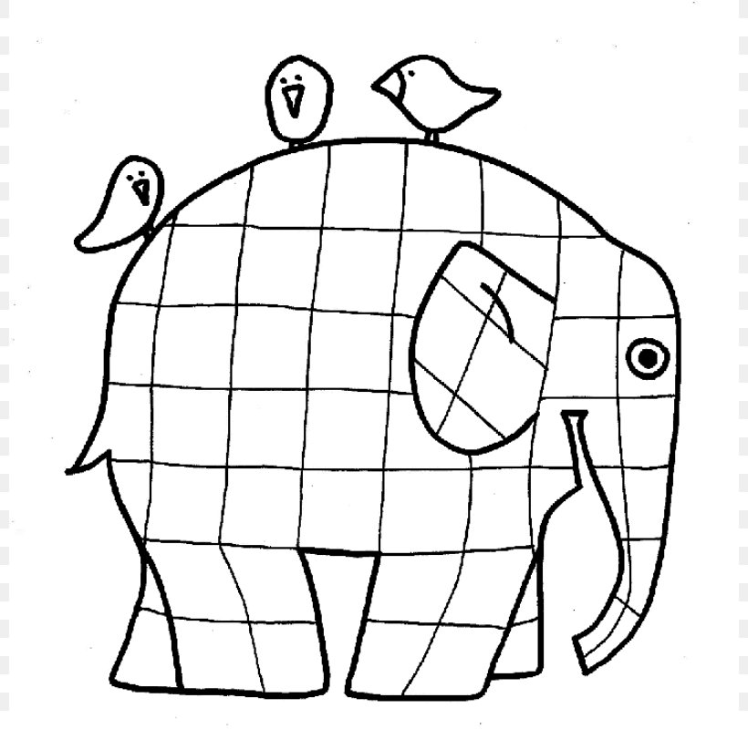 Elmer Fudd Elmer The Patchwork Elephant Coloring Book Page, PNG, 800x800px, Elmer Fudd, Adult, African Elephant, Area, Black And White Download Free